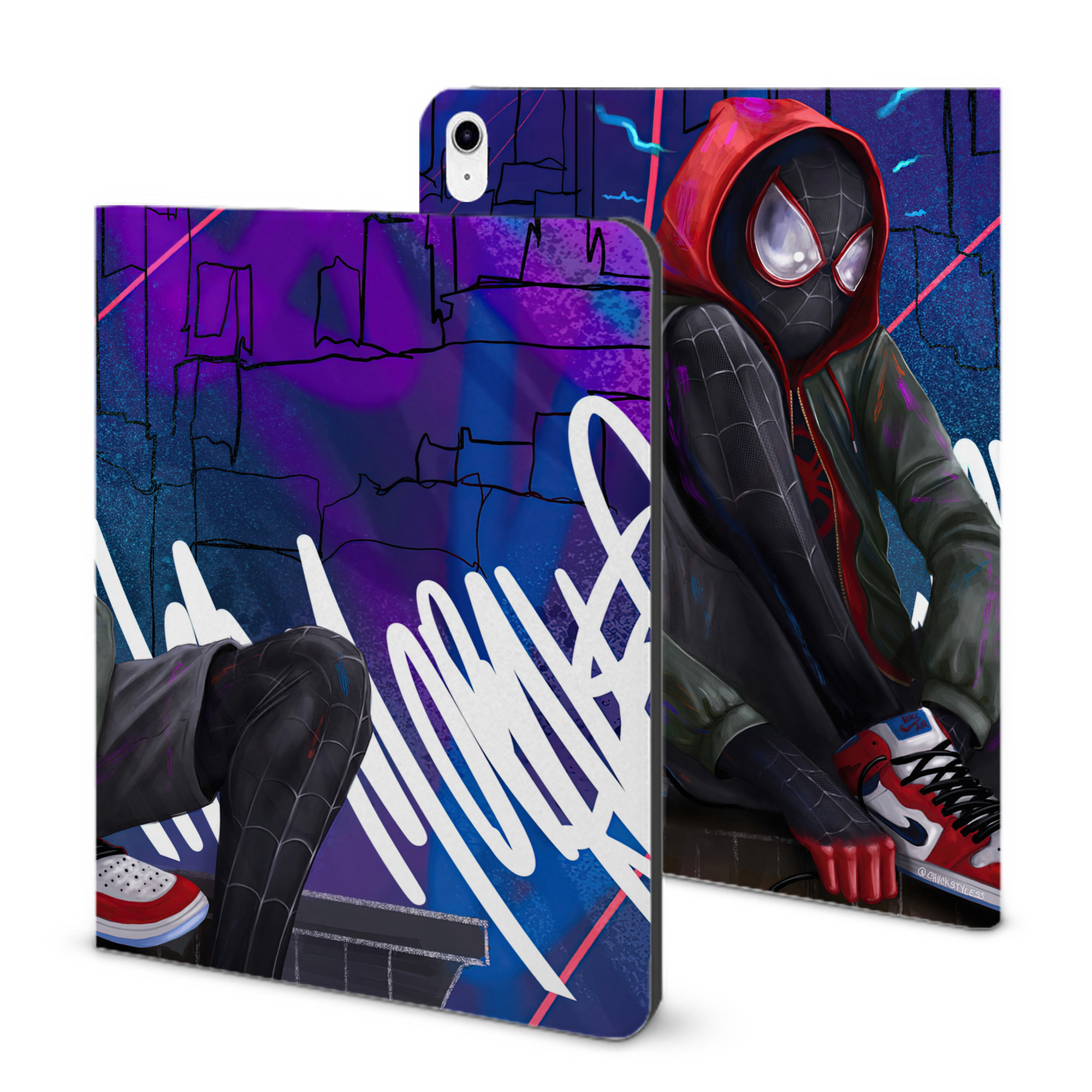 （画像用） Spider Man スパイダーマン IPad ケース ブック型 PUレザー TPU 耐衝撃 軽量 薄型 ペン収納なし 全面保護 IPad 各モデル対応